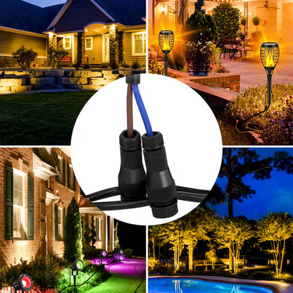 Water-Resistant Low-Voltage Wire Connector for Landscape Lights