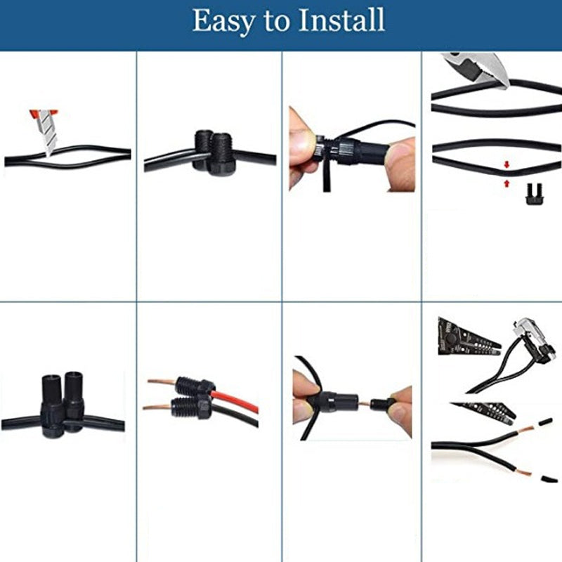 Water-Resistant Low-Voltage Wire Connector for Landscape Lights