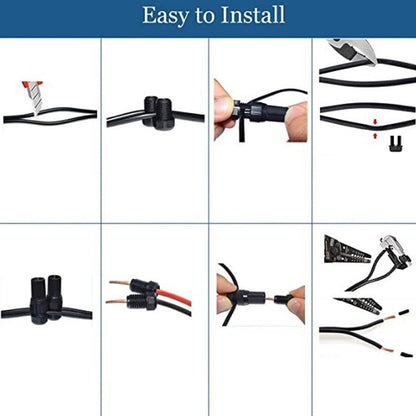 Water-Resistant Low-Voltage Wire Connector for Landscape Lights