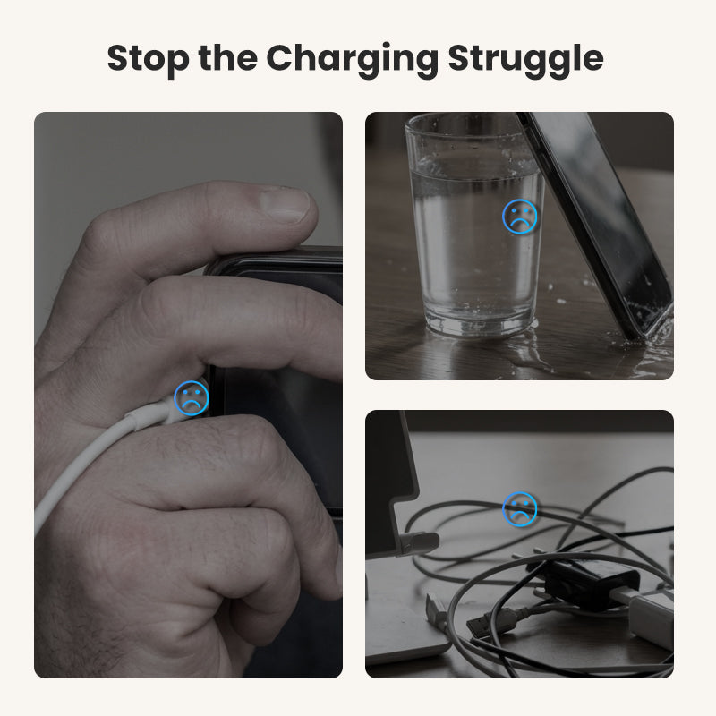 Adaptador de Carga Rápida con Soporte Plegable 360° para Celular