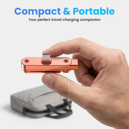 Adaptador de Carga Rápida con Soporte Plegable 360° para Celular