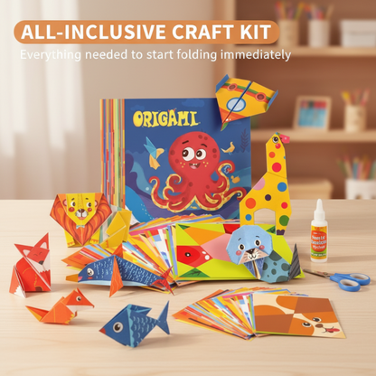 🧠 Fokozza gyermeke agyi teljesítményét egy szórakoztató, saját kezűleg elkészíthető origami készlettel! ✂️🎨 (3–8 éves korig)”