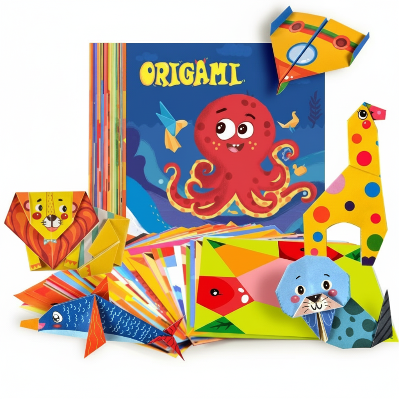 🧠 Fokozza gyermeke agyi teljesítményét egy szórakoztató, saját kezűleg elkészíthető origami készlettel! ✂️🎨 (3–8 éves korig)”