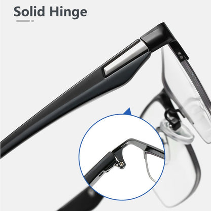 Titanio Gafas de Lectura Multifocal Fotocromáticas Progresivas Doble Luz Antiazul