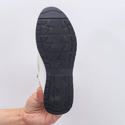 Sandalias de cuña transpirables de moda para mujer con cierre de cremallera lateral