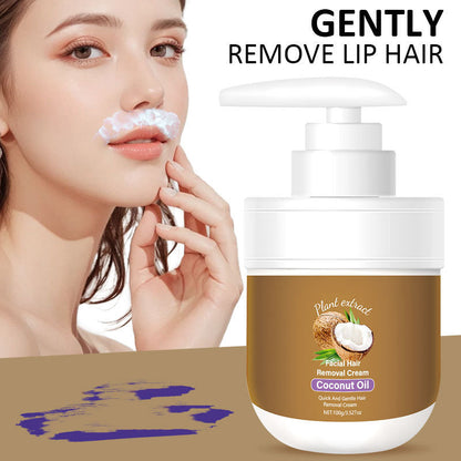 Crema depilatoria facial de coco