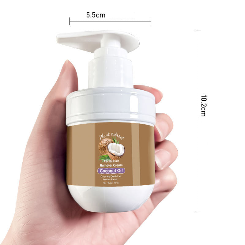 Crema depilatoria facial de coco