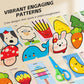 62PCS Fun Paper-Cut Set with Child-Safe Scissors