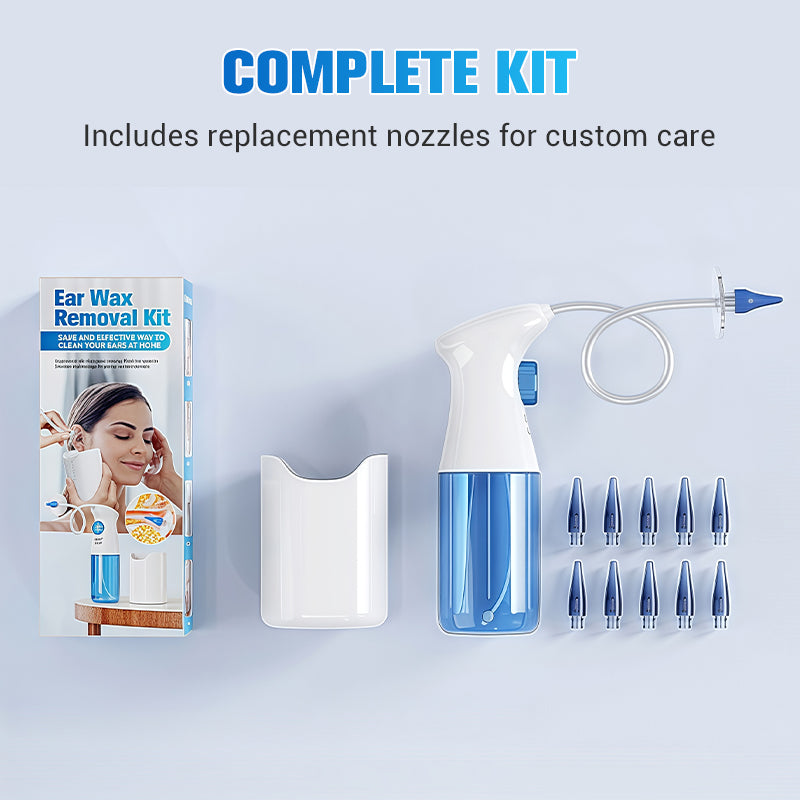 👂Kit para eliminar el cerumen: seguro y suave, cuchara de silicona reutilizable, fácil de usar, eficaz e higiénico para la limpieza de los oídos ✨