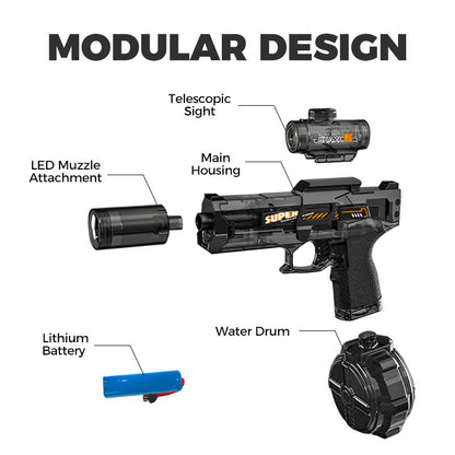 Pistola de agua eléctrica recargable
