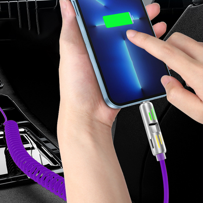 Cable de Carga Retráctil 4 en 1 Compacto para Auto