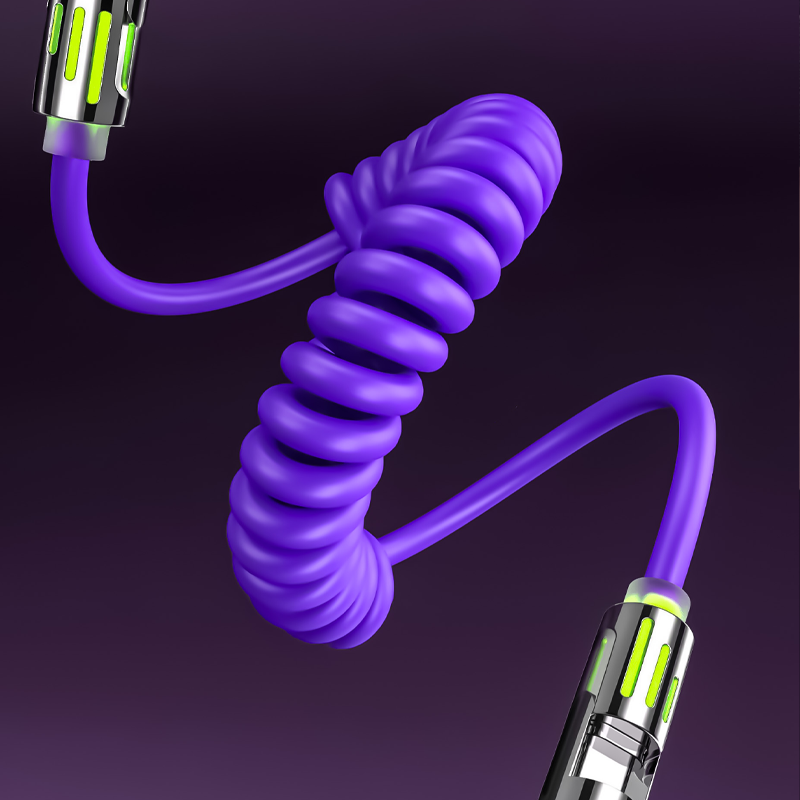 Cable de Carga Retráctil 4 en 1 Compacto para Auto