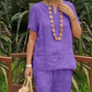 Conjunto Casual para Dama de 2 Piezas: Blusa y Pantalón Cómodo