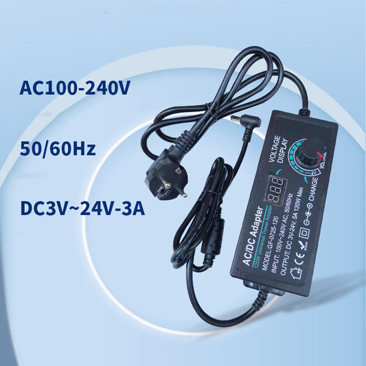 Adaptador de Corriente Universal Ajustable 3V-24V 3A AC/DC