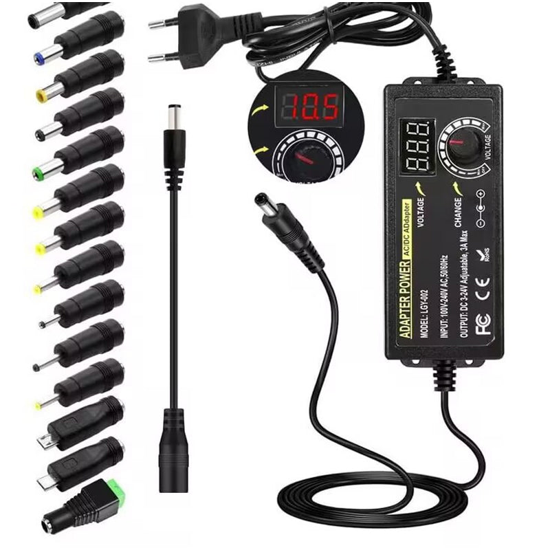 Adaptador de Corriente Universal Ajustable 3V-24V 3A AC/DC