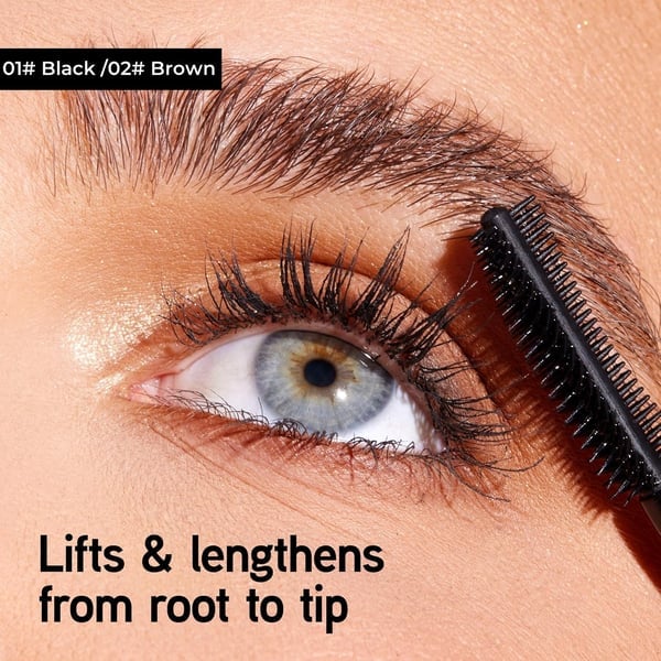 🎉2 POR EL PRECIO DE 1🎉 Duo de máscara de pestañas tipo tubing en negro y marrón para maquillaje de pestaña