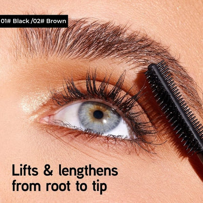 🎉2 POR EL PRECIO DE 1🎉 Duo de máscara de pestañas tipo tubing en negro y marrón para maquillaje de pestaña