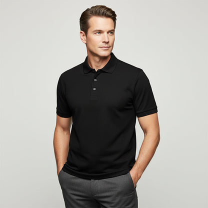 Playera con Cuello Camisero para Hombre de Manga Corta y Secado Rápido