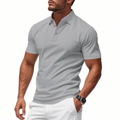 Playera con Cuello Camisero para Hombre de Manga Corta y Secado Rápido