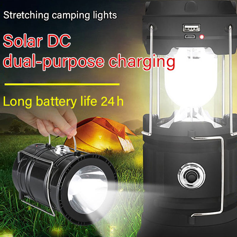 Lámpara de Camping Solar Retráctil