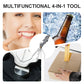 Herramienta Plegable de Acero Inoxidable 4 en 1 para Palillo de Dientes