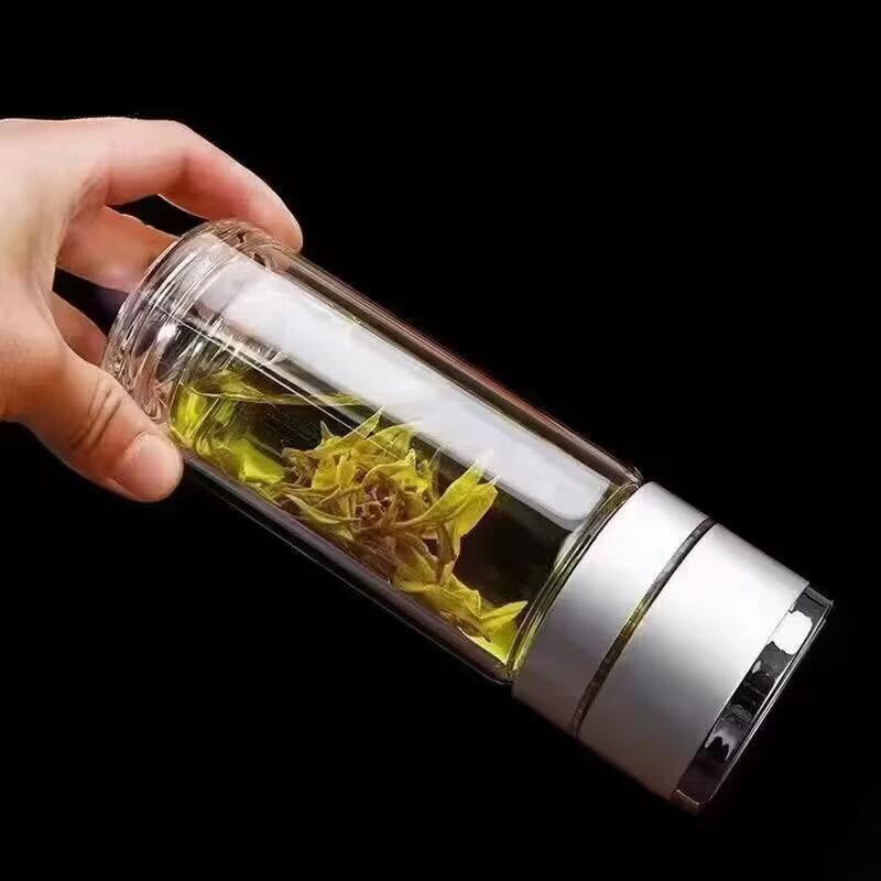 🎁【Un regalo para un querido amigo】🥰Botella de té aislante de vidrio de doble pared🍶