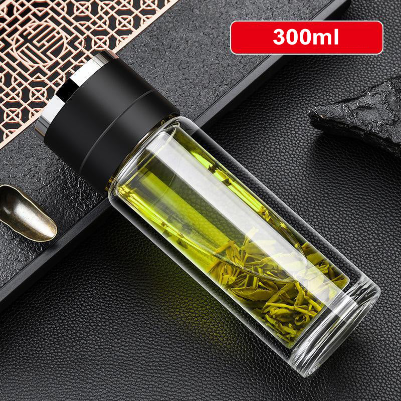 🎁【Un regalo para un querido amigo】🥰Botella de té aislante de vidrio de doble pared🍶