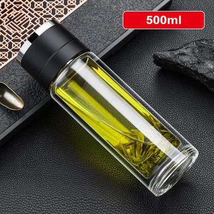 🎁【Un regalo para un querido amigo】🥰Botella de té aislante de vidrio de doble pared🍶
