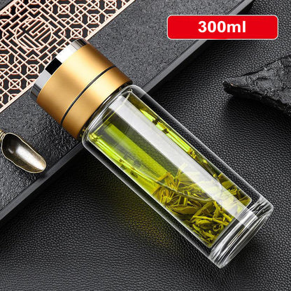 🎁【Un regalo para un querido amigo】🥰Botella de té aislante de vidrio de doble pared🍶