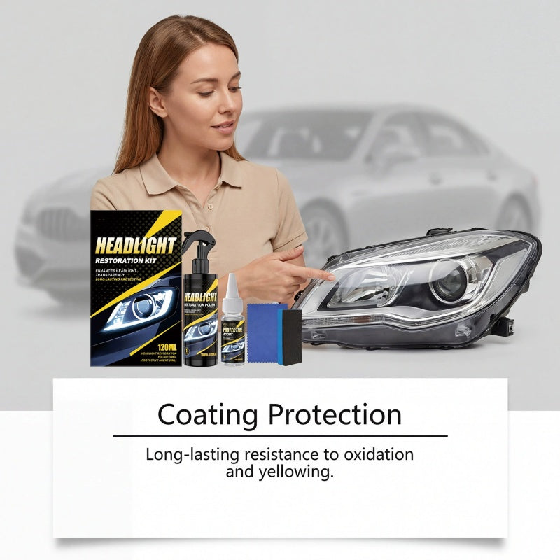 Kit Profesional para Restaurar y Sellar Faros de Auto