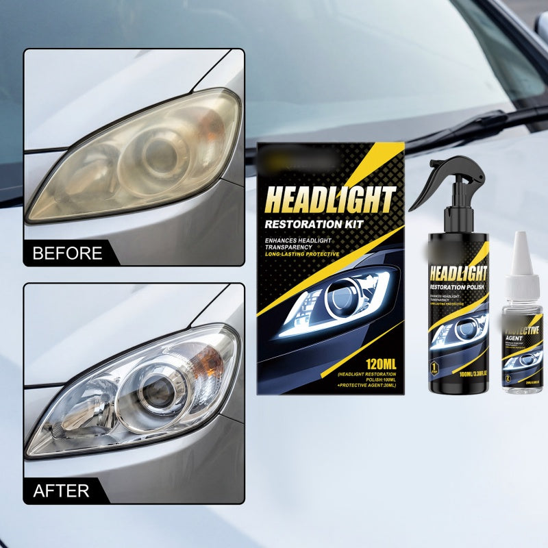 Kit Profesional para Restaurar y Sellar Faros de Auto