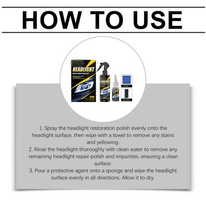 Kit Profesional para Restaurar y Sellar Faros de Auto