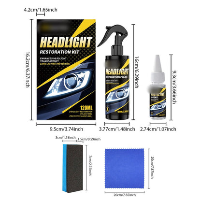 Kit Profesional para Restaurar y Sellar Faros de Auto