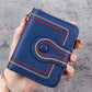 Cartera corta para mujer con cremallera y bolsillo multitarjetas