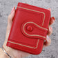 Cartera corta para mujer con cremallera y bolsillo multitarjetas