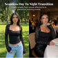 Top de Mujer con Cuello Cuadrado y Mangas de Encaje