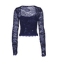 Top de Mujer con Cuello Cuadrado y Mangas de Encaje