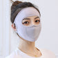 Mascarilla Facial Completa Transpirable de Seda de Hielo con Protector Solar para Cuello Largo