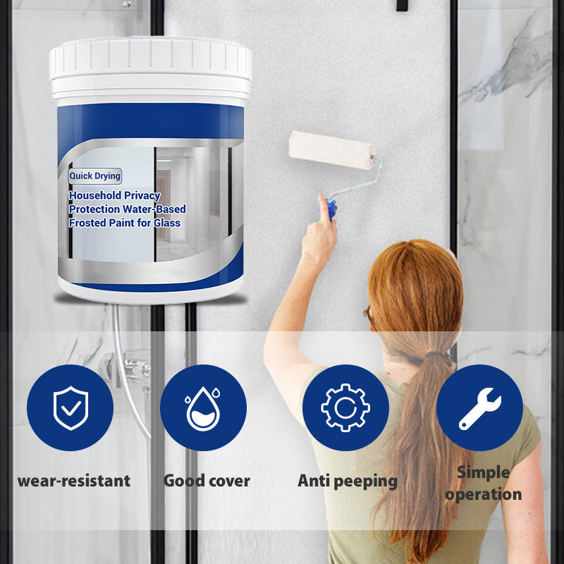 Pintura esmerilado a Base de Agua para Vidrio con Protección de Privacidad Doméstica