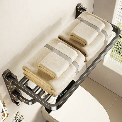 Toallero plegable para montar en la pared con ganchos