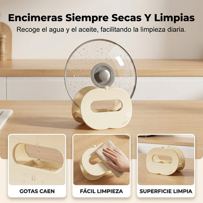 Soporte de Gravedad para Tapas de Olla en Forma de Manzana