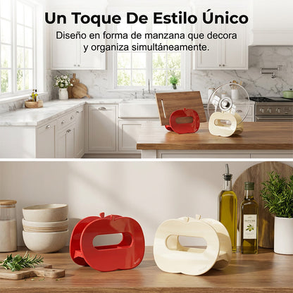 Soporte de Gravedad para Tapas de Olla en Forma de Manzana