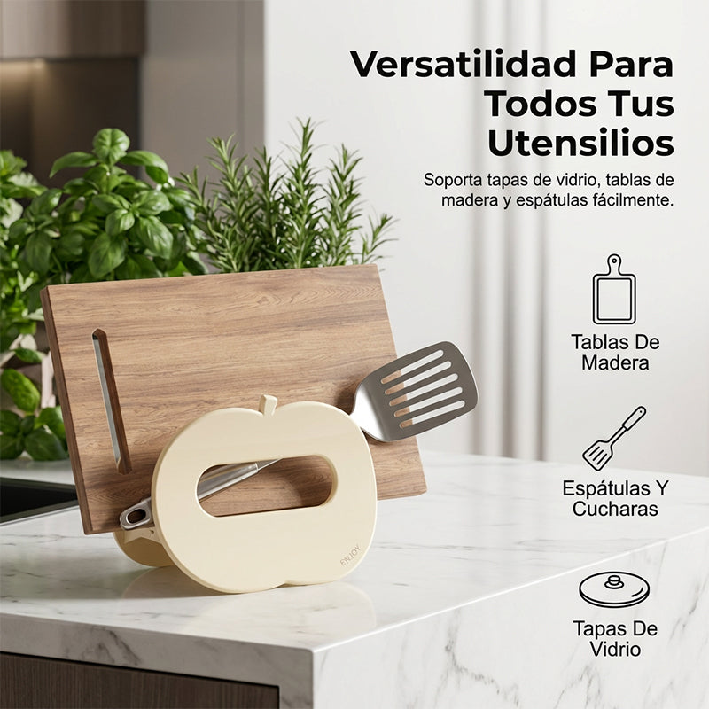 Soporte de Gravedad para Tapas de Olla en Forma de Manzana