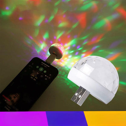 Luz de fiesta portátil USB con efectos RGB