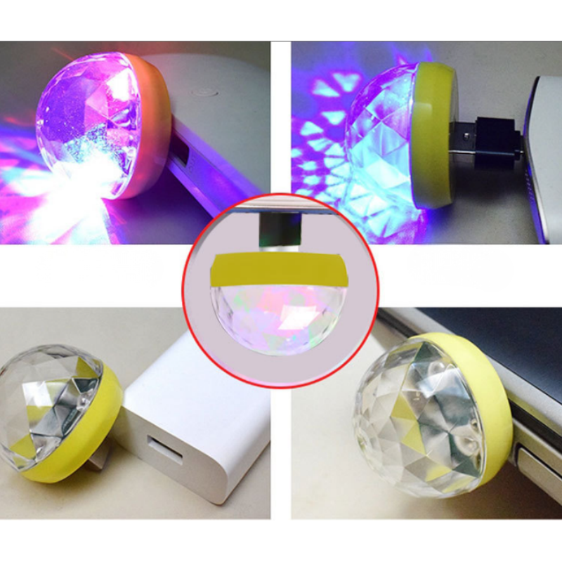 Luz de fiesta portátil USB con efectos RGB
