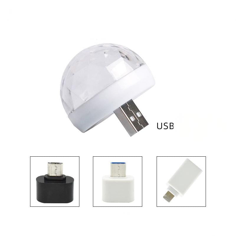 Luz de fiesta portátil USB con efectos RGB