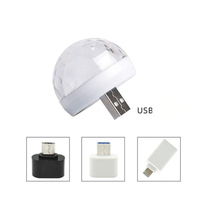 Luz de fiesta portátil USB con efectos RGB