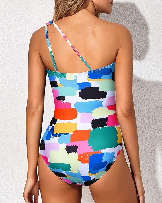 Traje de baño de Un Hombro Asimétrico para Mujer