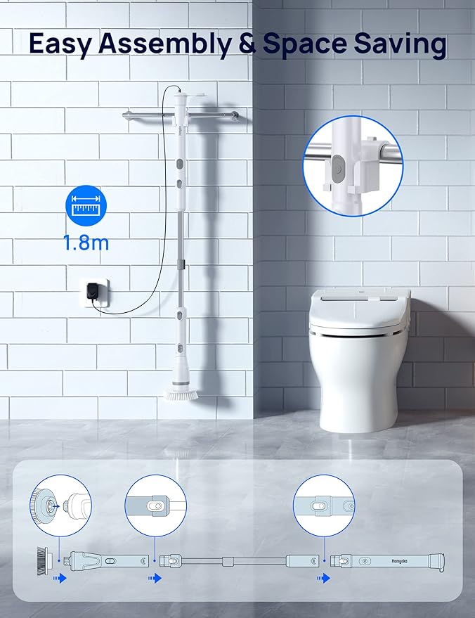 Fregadora giratoria eléctrica sin esfuerzo 7 en 1 USB-C-Envío gratis