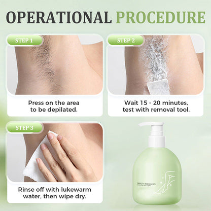 Crema depilatoria suave y no irritant